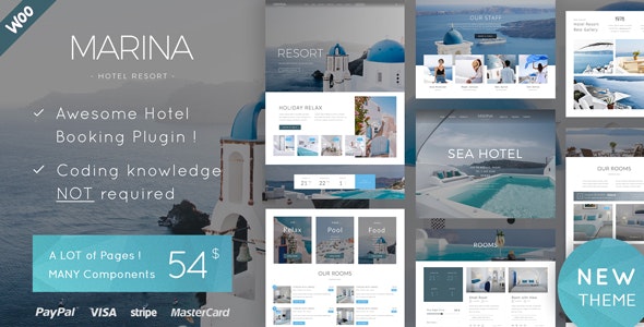 mẫu website resort
